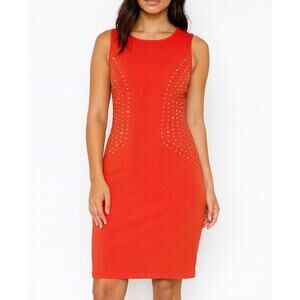 PHILOSOPHY Dress Women’s L Orange Studded EUC